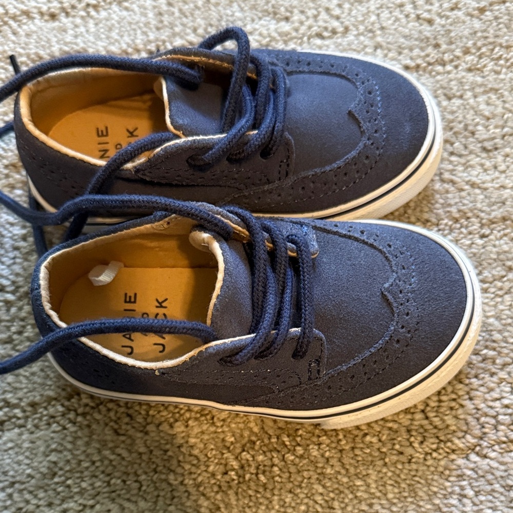 Janie & Jack Wing tip Blue toddler dress Shoes size 6